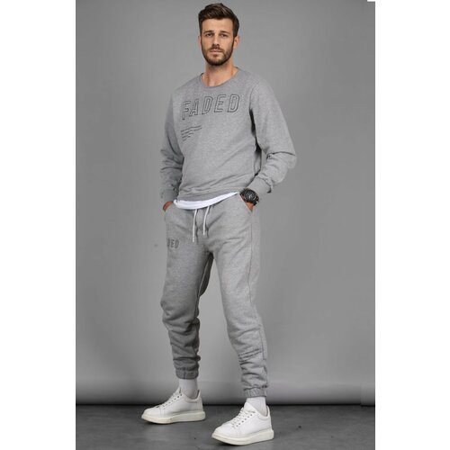 Madmext Sweatsuit - Gray - Relaxed fit Cene