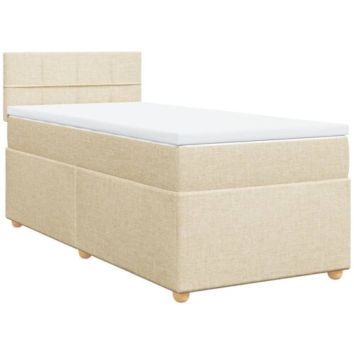 vidaXL Krevet s oprugama i madracem krem 100 x 200 cm od tkanine Cijene