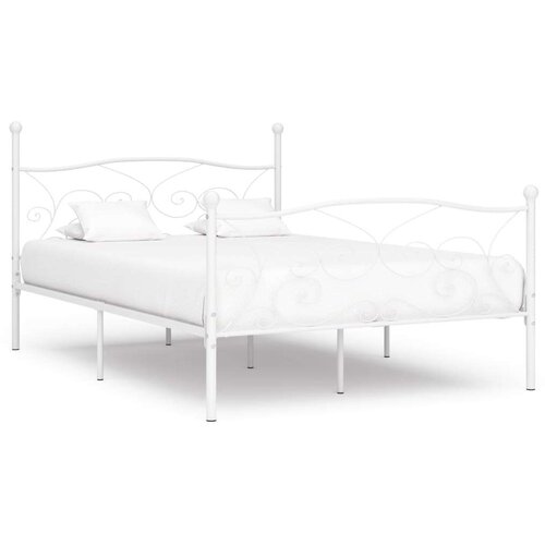 vidaXL Okvir za krevet s podnicama bijeli metalni 160 x 200 cm Cene