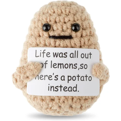 Generic Mini Fun Positive Potato Positive Potato Crochet Cute Wool Fun Knitting Positive Potato Doll Cheer Novoletno darilo Darilo za rojstni dan Prijatelji Party Decoration Spodbuda, (21124874)