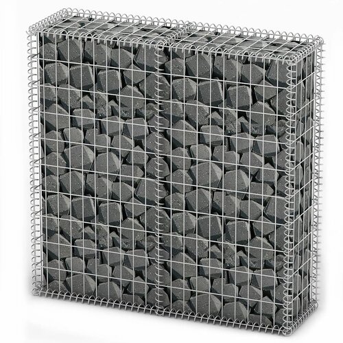 vidaXL Gabionska ko&scaron;ara s poklopcima od pocinčane žice 100 x 100 x 30 cm Cijene