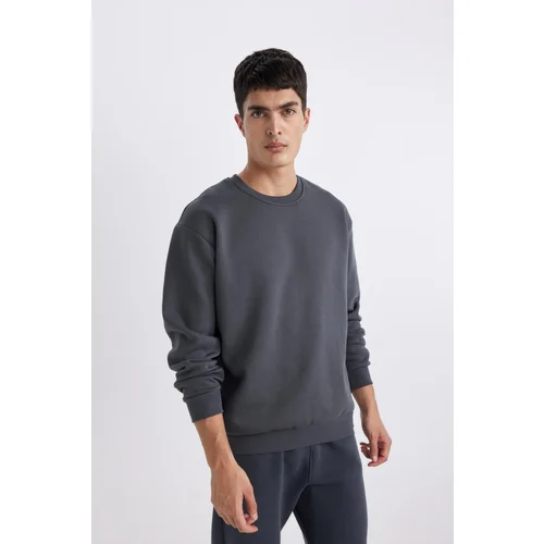 Defacto Oversize Fit Crew Neck Basic Sweatshirt