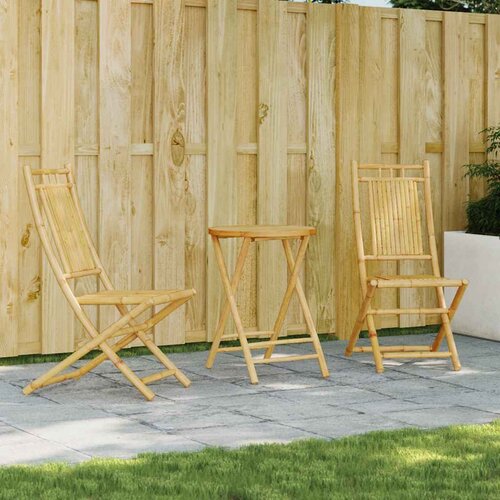  3-dijelni bistro set od bambusa Cene