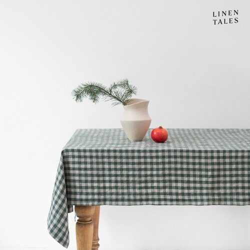 Linen Tales Laneni stolnjak 140x200 cm Forest Green Gingham &amp;ndash; Slike