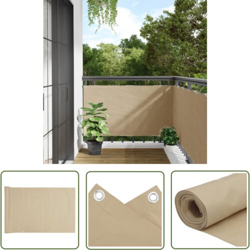  The Living Store Balkonsko Platno Oksford Tekstil 75x600 cm Bež - Balkonsko Platno, (21743616) Cene