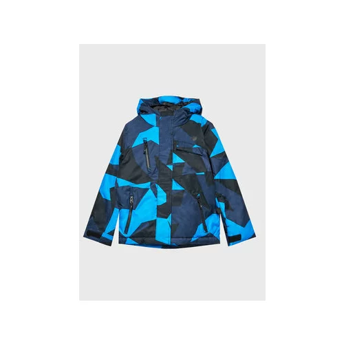 4f Smučarska jakna HJZ22-JKUMN002 Modra Regular Fit