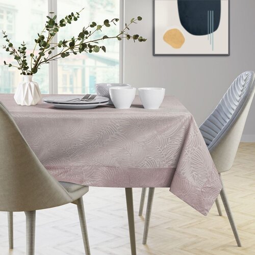 AmeliaHome Stolnjak Gaia s man&amp;scaron;etom 110x140 cm, puderasto roza Slike