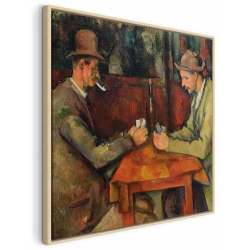  Slika - Paul C&eacute;zanne &ndash; The Card Players 40x40 U prirodnom drvenom okviru Cijene