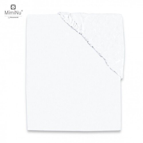 MimiNu Pamučna plahta s elastičnom trakom 120x60 cm - White Slike