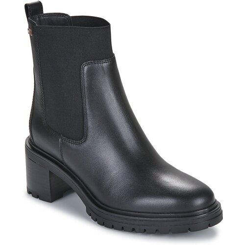 Tommy Hilfiger FLAG MID HEEL LEATHER CHELSEA Crna Slike