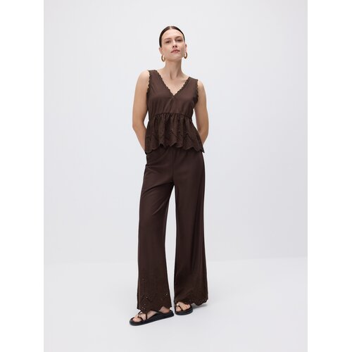 Reserved LADIES` TROUSERS - tamnosmeđe Cijene