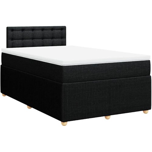  Krevet box spring s madracem crni 120 x 190 cm od tkanine Slike