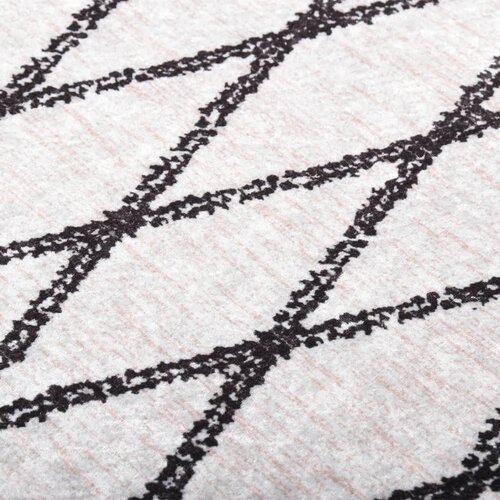 Maison Chic Pralna Preproga, Rug 80x150 cm črna in bela protizdrsna, (22122342) Cene