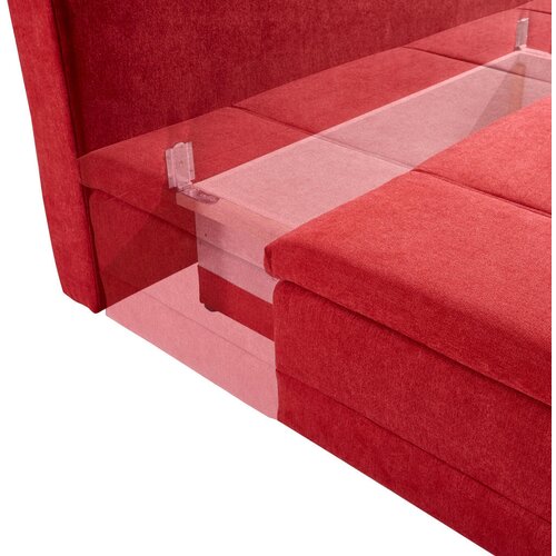 Novel BOXSPRING ZOFA, barve petroleja tekstil Slike