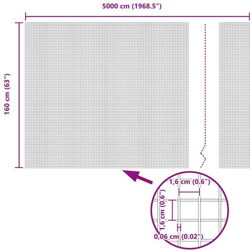 vidaXL Zavarena žičana ograda s 13 stupova 1.6x50 m Galvanizirani čelik Cene