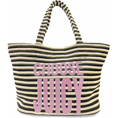 Juicy Couture Ženska torba Nora Straw, Crna-krem Cene