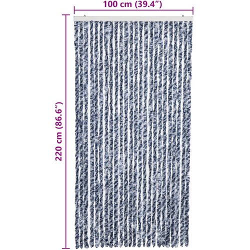  Zastor protiv insekata plavo-bijelo-srebrni 100 x 220 cm &amp;scaron;enil Slike