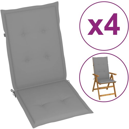 vidaXL Blazine za vrtne stole 4 kosi sive 120x50x3 cm Cene