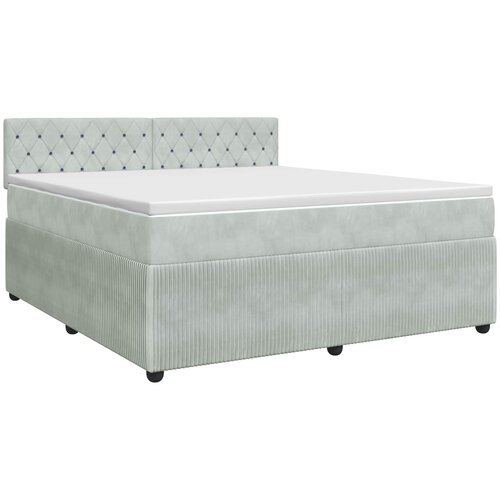  Boxspring krevet s madracem Svjetlosiva 160 x 200 cm Bar&amp;scaron;un Zelena Slike