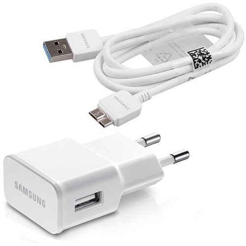Samsung HI&amp;Scaron;NI POLNILEC 220V adapter EP-TA10EW + kabel DQ10Y0WE z USB data kablom Note 3 N9000 - bel Slike