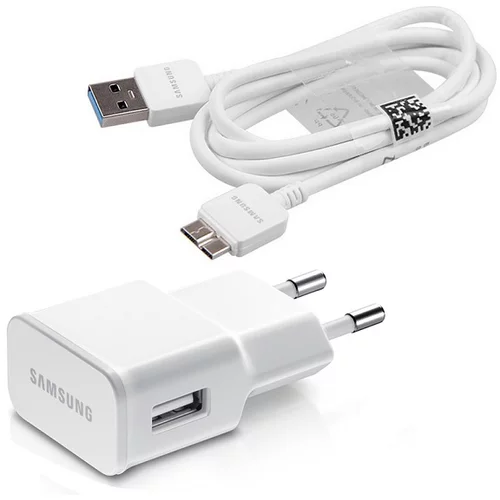 Samsung HIŠNI POLNILEC 220V adapter EP-TA10EW + kabel DQ10Y0WE z USB data kablom Note 3 N9000 - bel