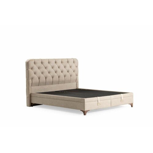 Hanah home Relax 120 x 200 - Beige Beige Double Bed Base & Headboard Cene