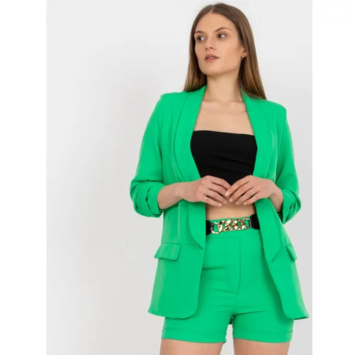 Fashion Hunters Elegant green women's set with shorts