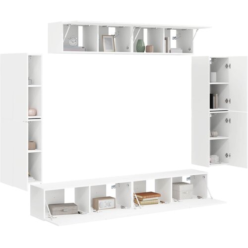  ormar 8 pcs Bijelo Slike