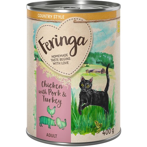 Feringa Country Style Menu 6 x 400 g - Mje&amp;scaron;ovito pakiranje 2: Pačetina / Janjetina / Crni bakalar Slike