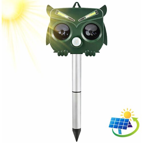  pokreta solarnih sova za odbijanje životinja, ultrazvučne LED diode Slike