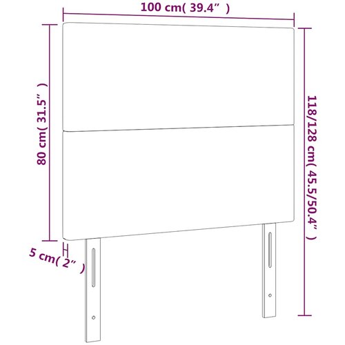  Uzglavlje tamnoplavo 100x5x118/128 cm bar&amp;scaron;unasto Slike