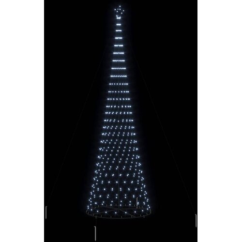  LED božićno drvce s stalakom Hladna bijela 500 cm Metal Slike