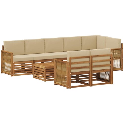  Setovi sofa Čvrsto drvo akacije Slike