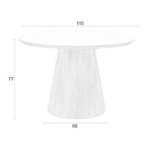 White Label Okrogla jedilna miza s kamnito mizno plo&amp;scaron;čo &amp;oslash; 115 cm Almira &amp;ndash; Slike