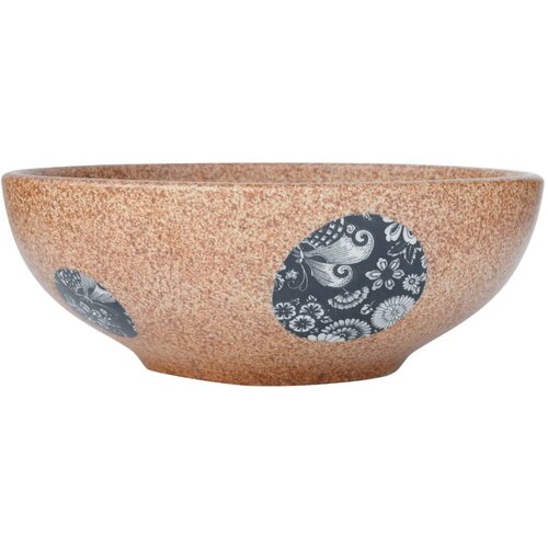 Maison Chic Umivalnik - Kopalna umivalnik - Lavabo Nadpultni rjav in moder okrogel Φ41x14 cm keramika, (21684708) Cene