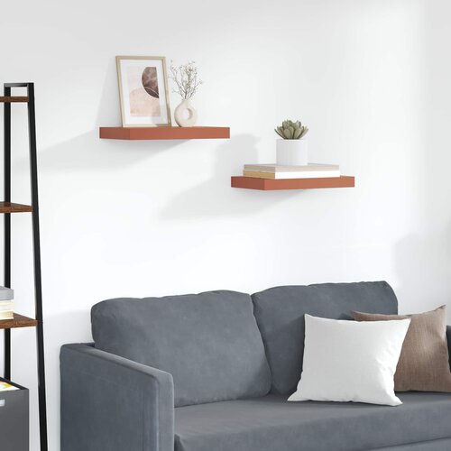  Polica na zidu 2 pcs Crvena 40 x 23,5 x 4 cm Konstruirano drvo Cijene