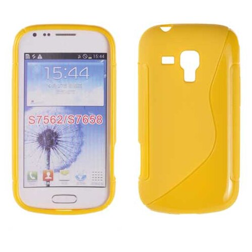  S silikonski ovitek Samsung Galaxy S Duos S7562, Trend S7560, Trend Plus rumen Slike