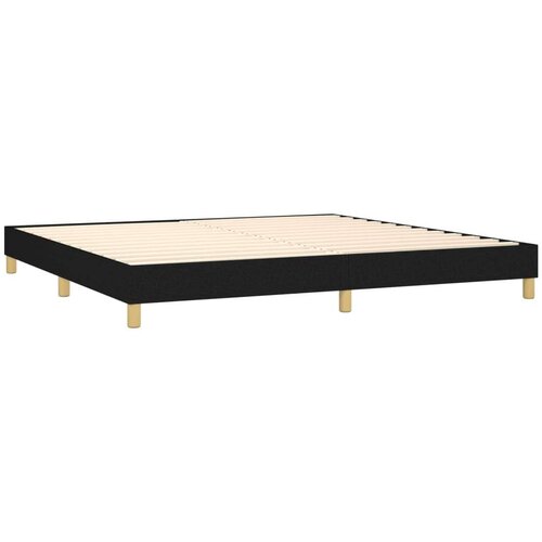  S oprugama i madracem crni 200x200 cm od tkanine Slike