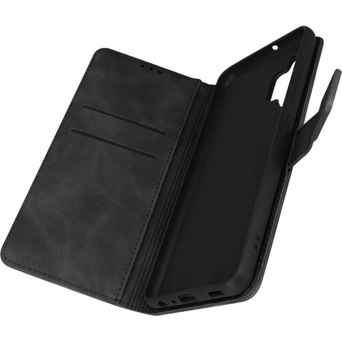 forcell Samsung Galaxy A32 Suede Effect Soft Touch etui z denarnico in stojalom za video, Tender Book - crn, (20524441) Cene