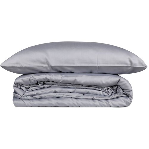 Mijolnir Elegant - Sivi Saten Set Posteljine za Kraljevski Krevet Slike