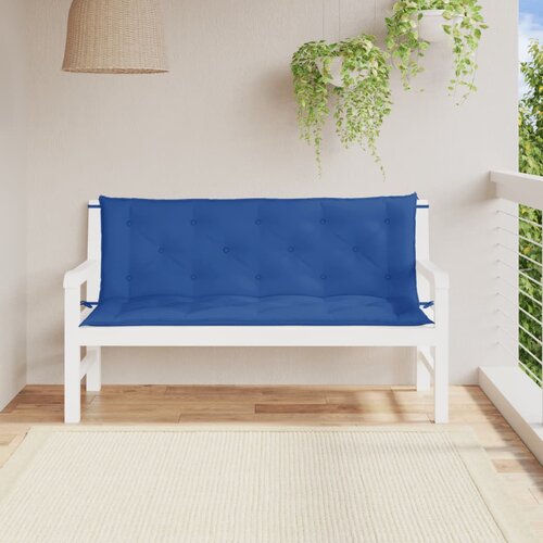 vidaXL Blazina za vrtno klop 2 kosa modra 150x50x7cm oxford tkanina Cene