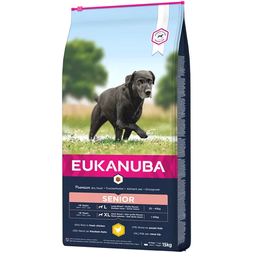 Eukanuba Caring Senior Large Breed piletina - 15 kg