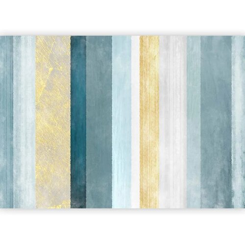  Foto tapeta - Striped pattern - abstract background in stripes in blue tones with gold pattern 300x210 Premium Cene