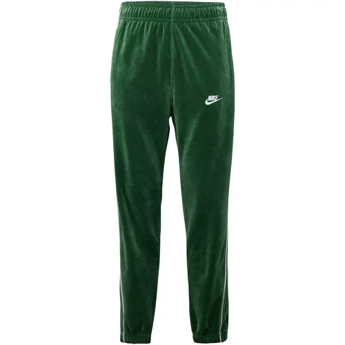 Nike Sportswear Hlače 'CLUB' zelena / bela