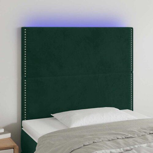  LED uzglavlje tamnozeleno 100x5x118/128 cm baršunasto Cene