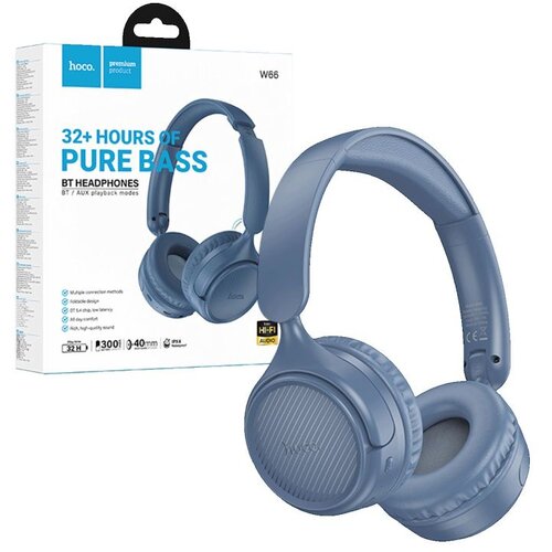 hoco. Slu&scaron;alice bežične, Bluetooth / AUX - W66 Blue Cijene