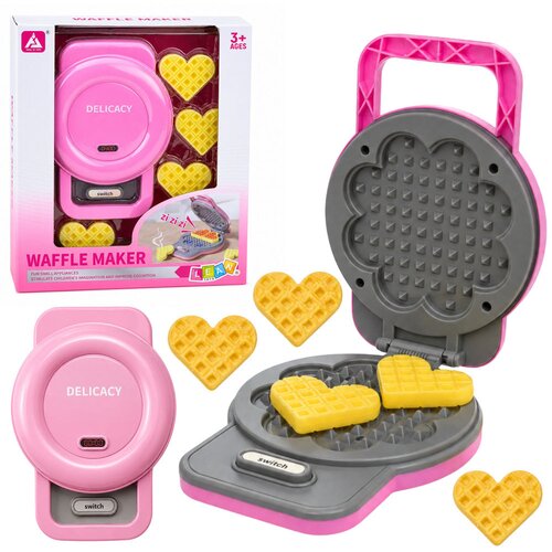  Waffle Maker for Kids - Waffles with Color Changing Lights and Sounds - Pink Cene
