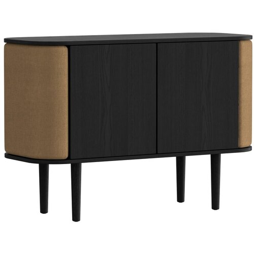 UMAGE Crna/smeđa niska komoda u dekoru hrasta 109x75 cm Treasures – Cijene