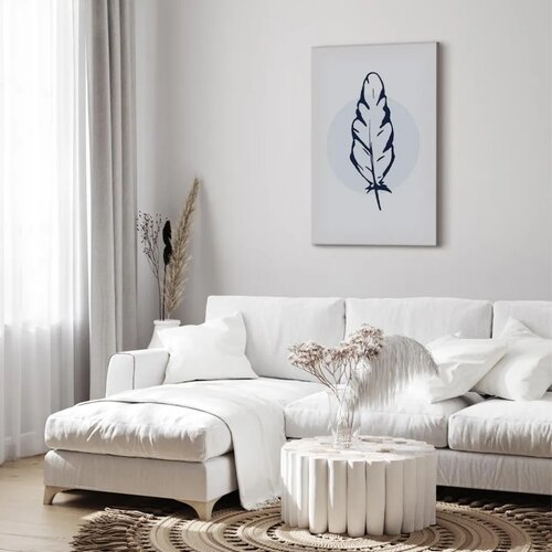  Slika - Blue Feather (1 Part) Vertical 60x90 Slike