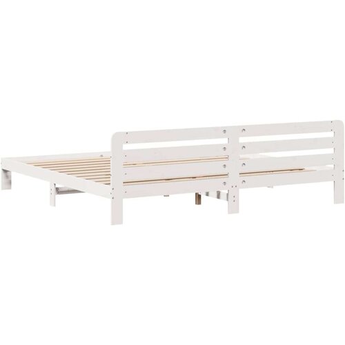 VidaXL okvir kreveta bez madraca bijeli 180x200 cm od masivne borovine Slike